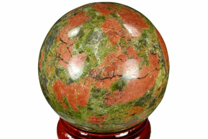 Polished Unakite Sphere - Canada #116125